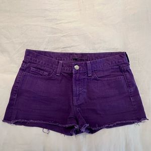J brand cutoff short purple 27